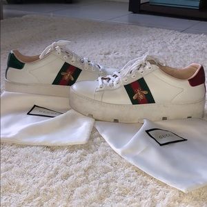 Gucci Women’s Ace Embroidered Platform Sneaker